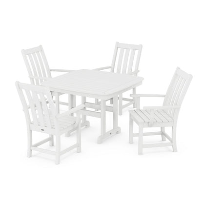 Vineyard 5-Piece Dining Set with Trestle Legs