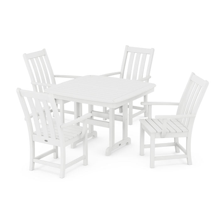 Vineyard 5-Piece Dining Set with Trestle Legs