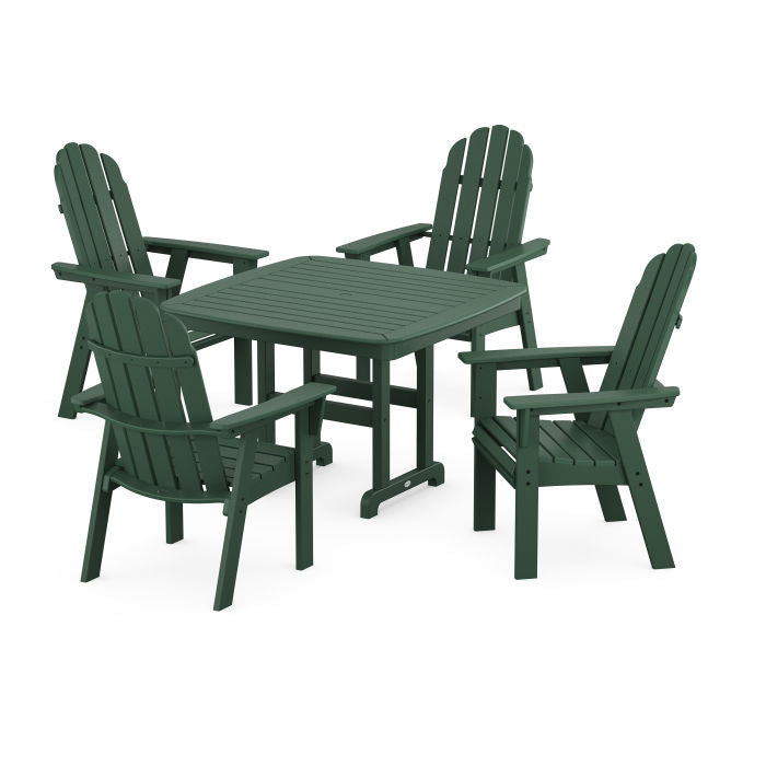 Vineyard Curveback Adirondack 5-Piece Dining Set