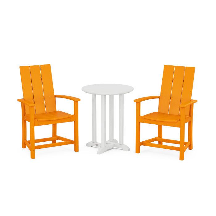 Modern Adirondack 3-Piece Round Farmhouse Dining Set