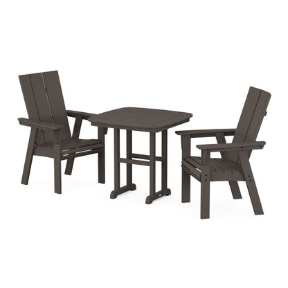 Modern Adirondack 3-Piece Dining Set in Vintage Finish