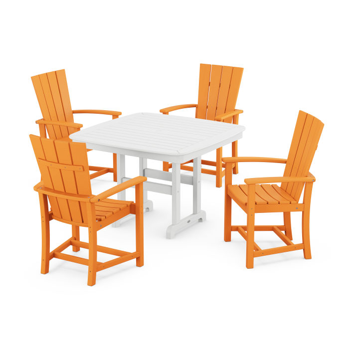 Quattro 5-Piece Dining Set with Trestle Legs