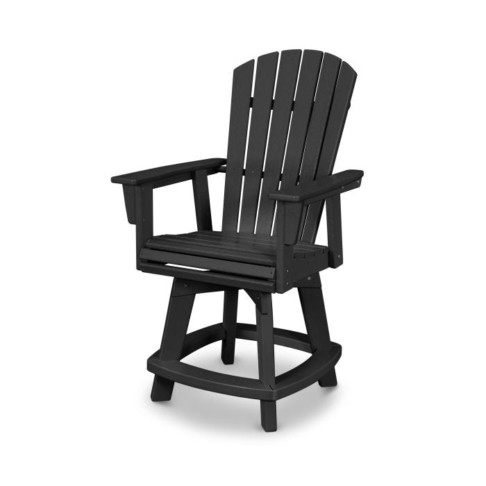 Nautical Curveback Adirondack Swivel Counter Chair