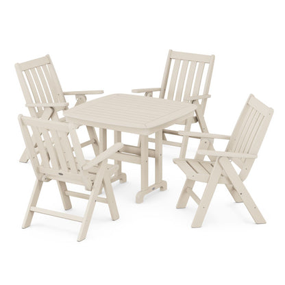 Vineyard Folding Chair 5-Piece Dining Set