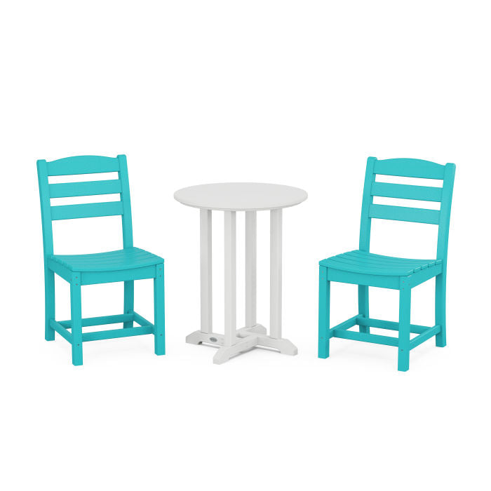 La Casa Café Side Chair 3-Piece Round Dining Set