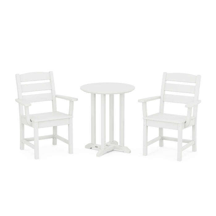 Lakeside 3-Piece Round Dining Set