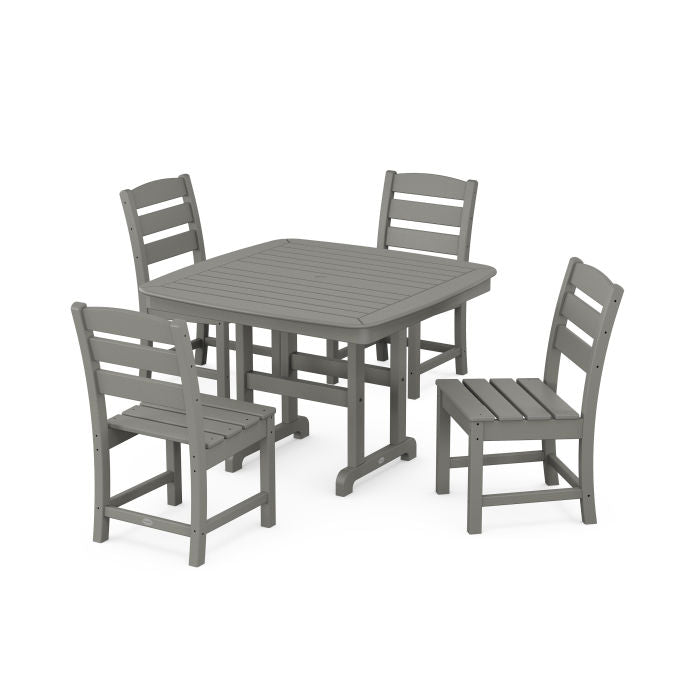 Lakeside Side Chair 5-Piece Dining Set with Trestle Legs