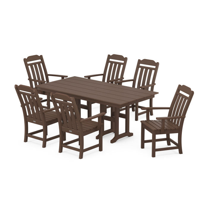 Country Living Arm Chair 7-Piece Farmhouse Dining Set