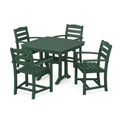 La Casa Café 5-Piece Dining Set with Trestle Legs