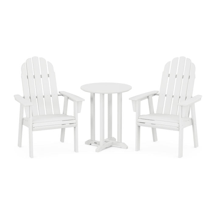 Vineyard Adirondack 3-Piece Round Dining Set