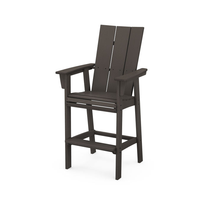 Modern Curveback Adirondack Bar Chair in Vintage Finish