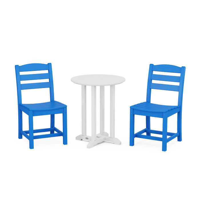 La Casa Café Side Chair 3-Piece Round Dining Set