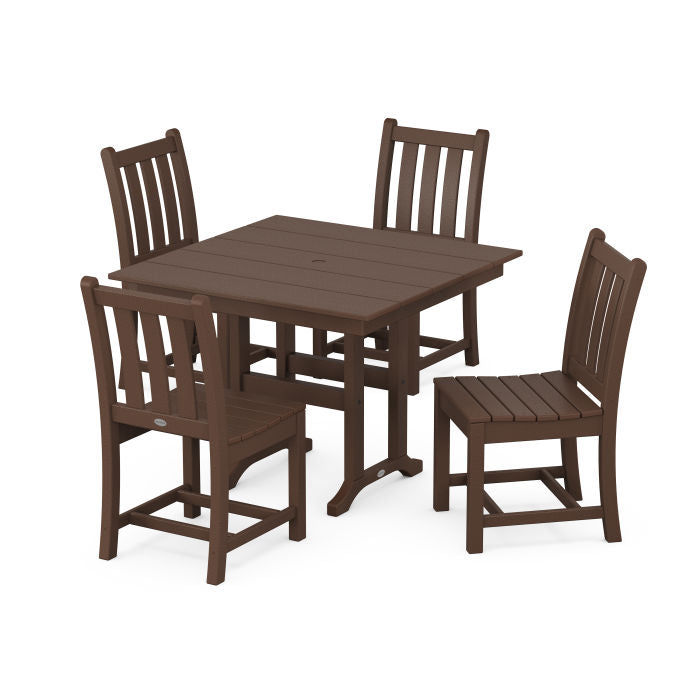 Traditional Garden Side Chair 5-Piece Farmhouse Dining Set