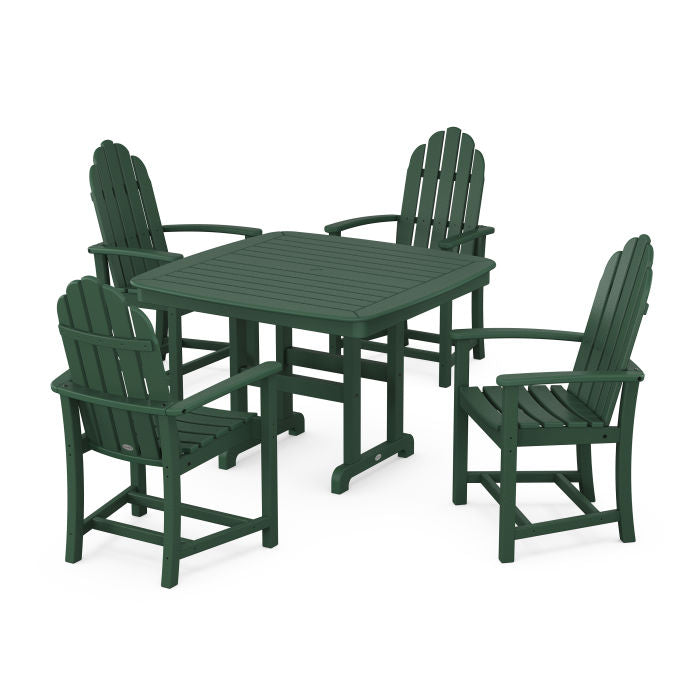 Classic Adirondack 5-Piece Dining Set with Trestle Legs