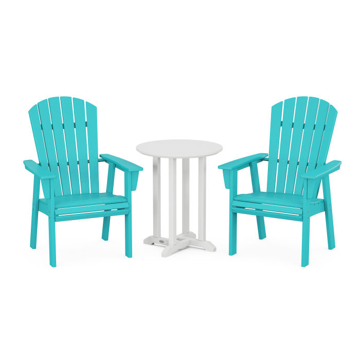 Nautical Adirondack 3-Piece Round Dining Set