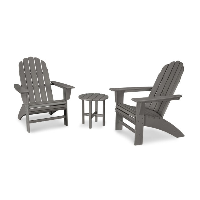Vineyard 3-Piece Curveback Adirondack Set
