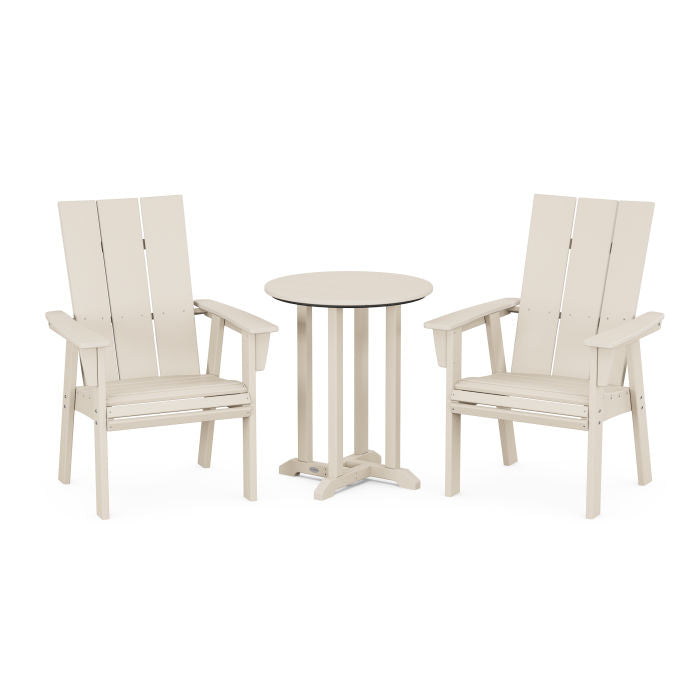 Modern Adirondack 3-Piece Round Dining Set