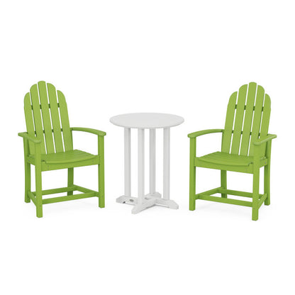 Classic Adirondack 3-Piece Round Dining Set