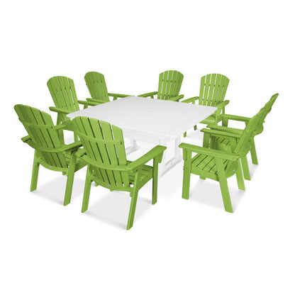 Nautical Adirondack 9-Piece Trestle Dining Set