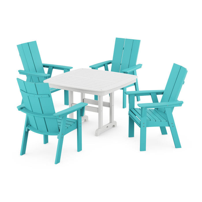 Modern Curveback Adirondack 5-Piece Dining Set