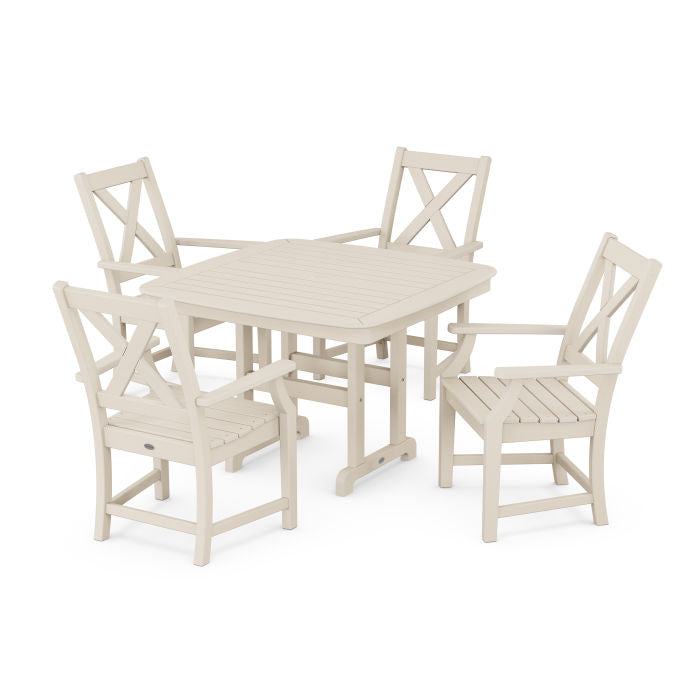 Braxton 5-Piece Dining Set with Trestle Legs