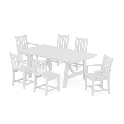 Traditional Garden 7-Piece Rustic Farmhouse Dining Set
