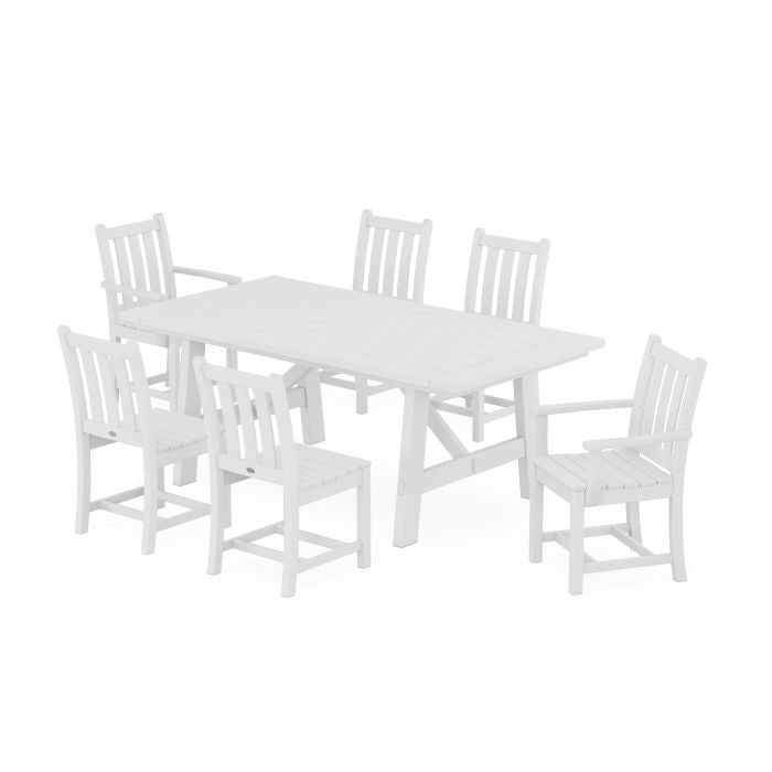 Traditional Garden 7-Piece Rustic Farmhouse Dining Set