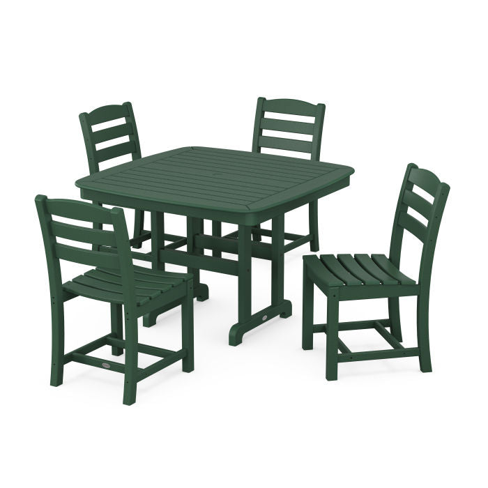 La Casa Café Side Chair 5-Piece Dining Set with Trestle Legs