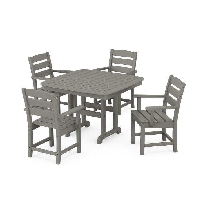 Lakeside 5-Piece Dining Set with Trestle Legs