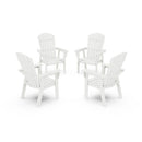 Nautical 4-Piece Curveback Upright Adirondack Conversation Set in Vintage Finish