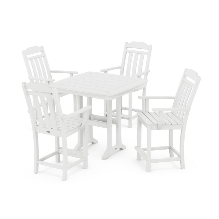 Country Living 5-Piece Counter Set with Trestle Legs