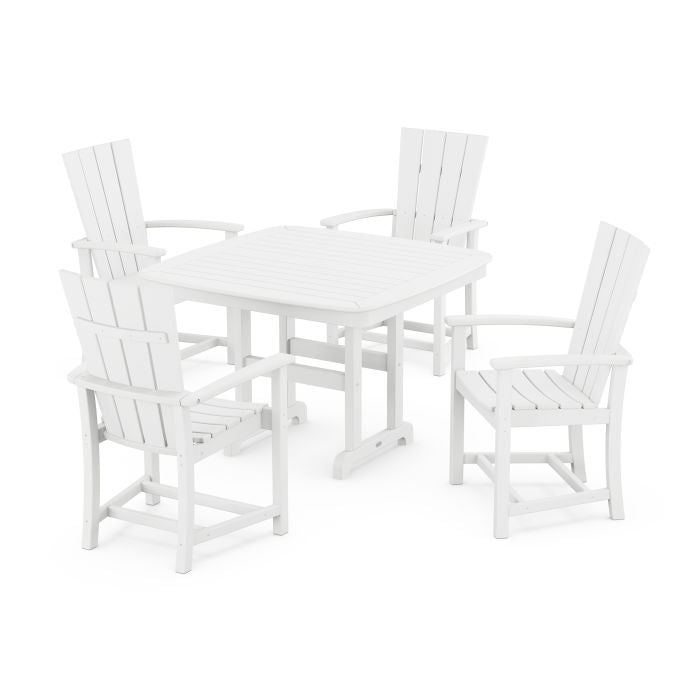Quattro 5-Piece Dining Set with Trestle Legs