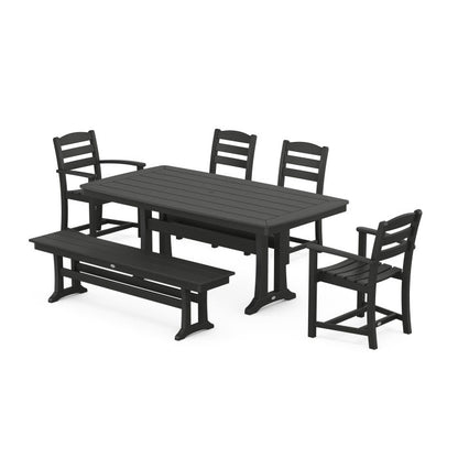 La Casa Cafe 6-Piece Dining Set with Trestle Legs