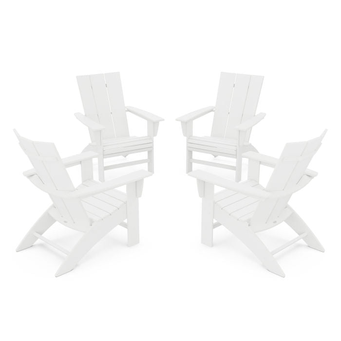 4-Piece Modern Curveback Adirondack Conversation Set