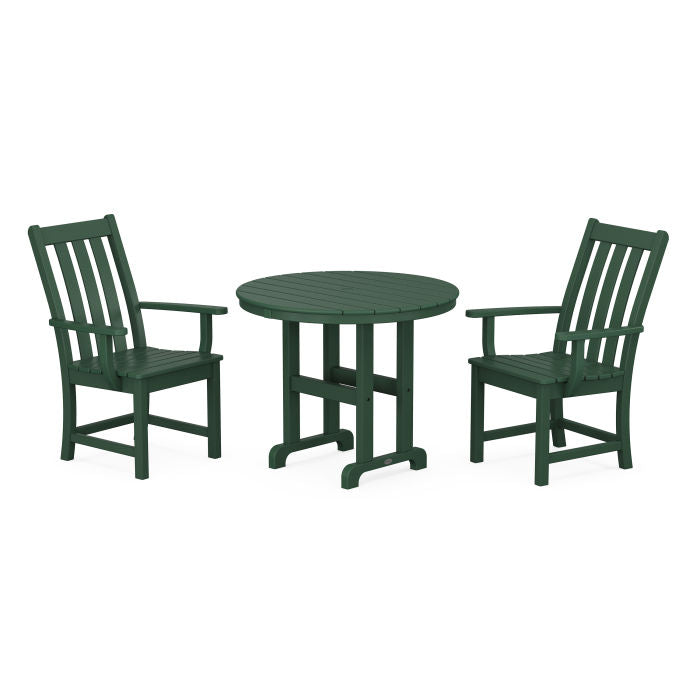 Vineyard 3-Piece Round Dining Set