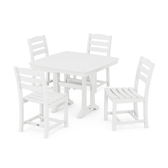 La Casa Café Side Chair 5-Piece Dining Set with Trestle Legs