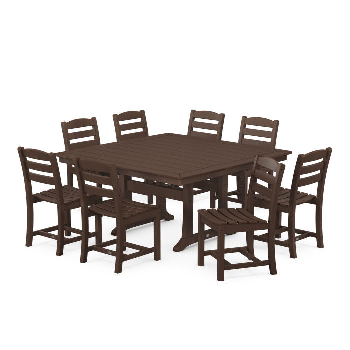 La Casa Café 9-Piece Nautical Trestle Dining Set