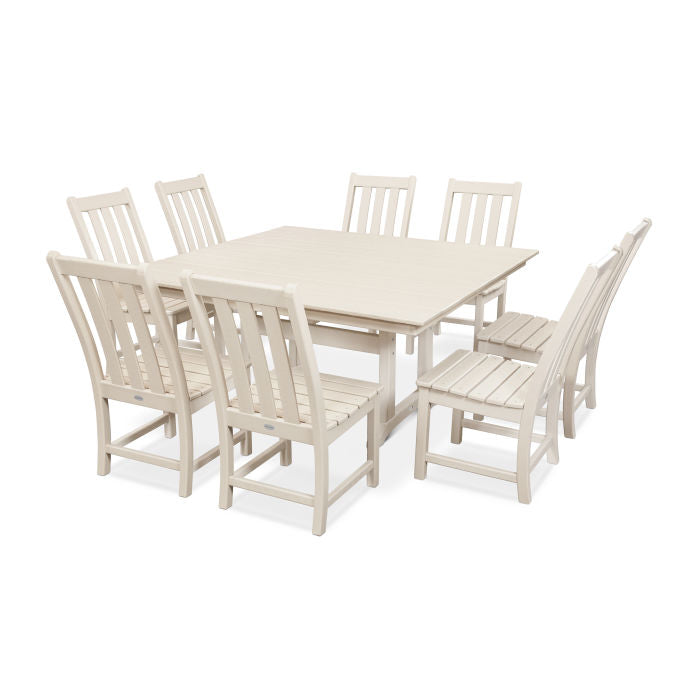 Vineyard 9-Piece Farmhouse Trestle Dining Set