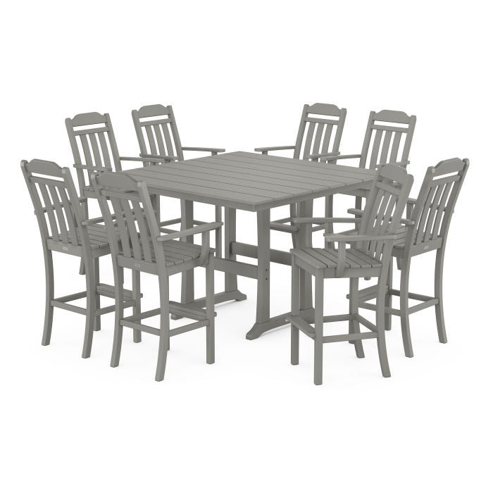 Country Living 9-Piece Farmhouse Bar Set with Trestle Legs