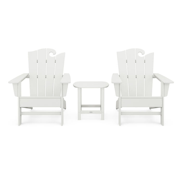 Wave 3-Piece Adirondack Set with The Ocean Chair in Vintage Finish