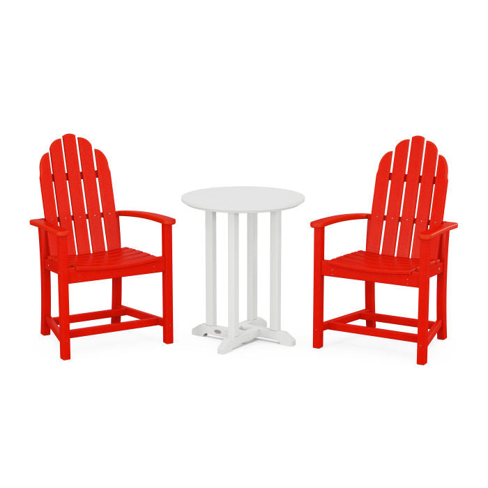 Classic Adirondack 3-Piece Round Dining Set