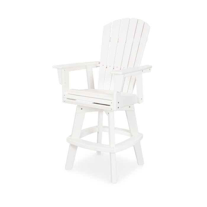 Nautical Curveback Adirondack Swivel Bar Chair