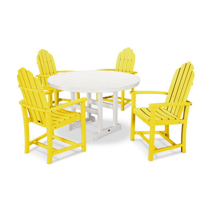 Classic Adirondack 5-Piece Round Farmhouse Dining Set