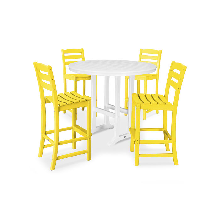 La Casa Café 5-Piece Side Chair Bar Dining Set