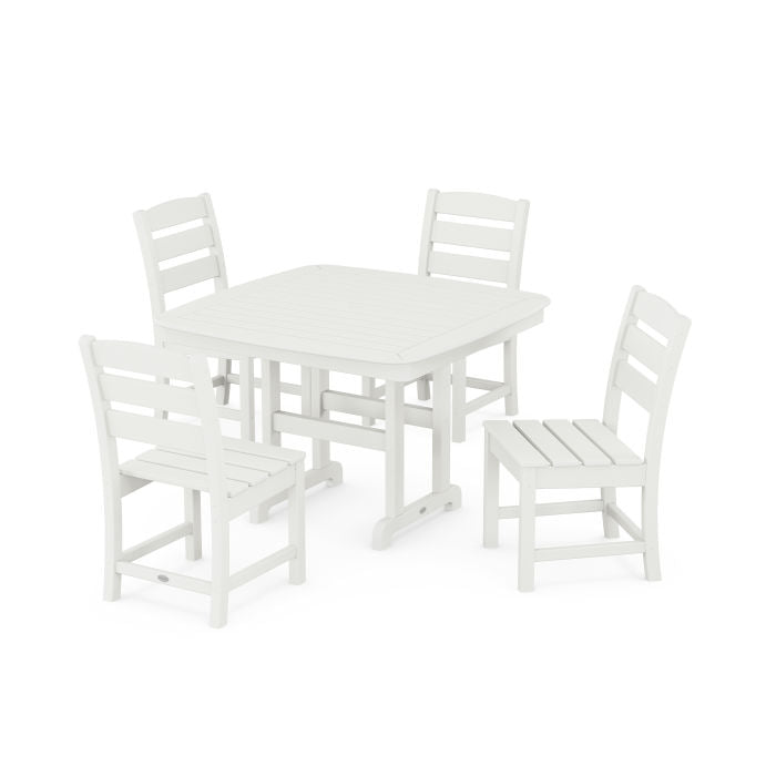 Lakeside Side Chair 5-Piece Dining Set with Trestle Legs in Vintage Finish
