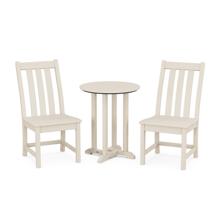 Vineyard Side Chair 3-Piece Round Dining Set