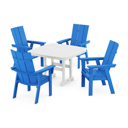Modern Curveback Adirondack 5-Piece Dining Set