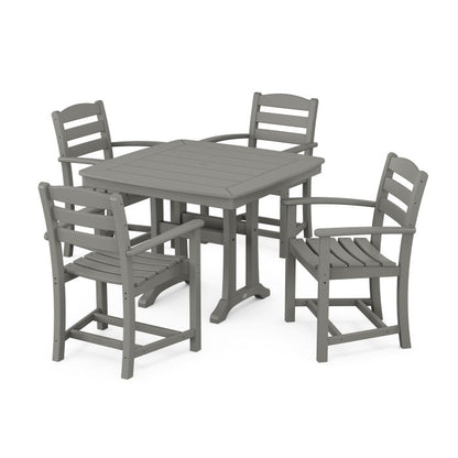 La Casa Café 5-Piece Dining Set with Trestle Legs