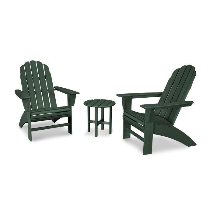 Vineyard 3-Piece Curveback Adirondack Set