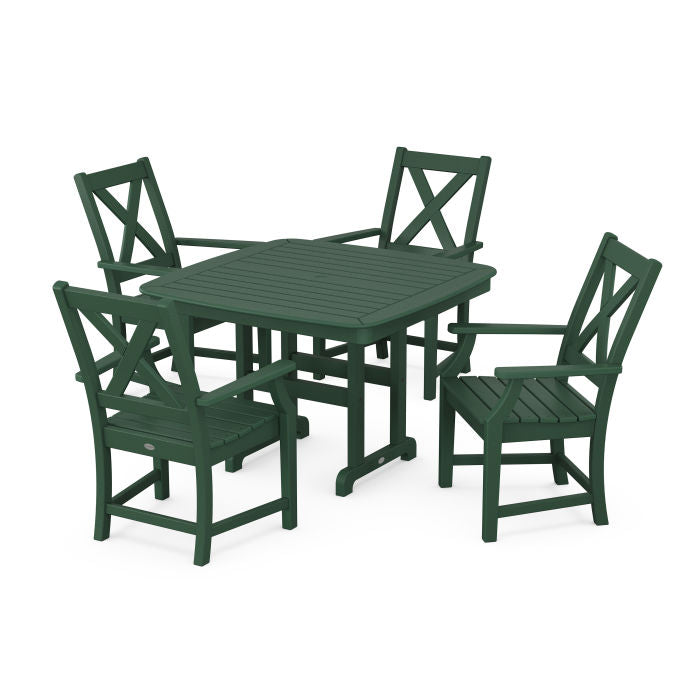 Braxton 5-Piece Dining Set with Trestle Legs